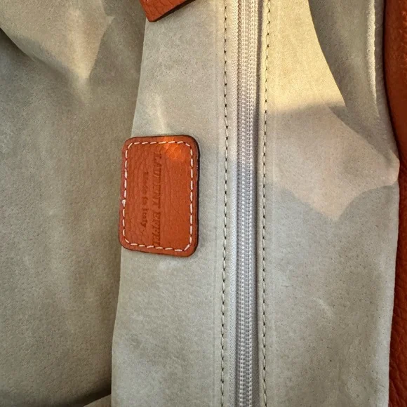 Vibrant Orange Leather Shoulder Bag - Picture 3 of 6